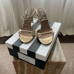 Aquazzura Gold Sole Sandal 85